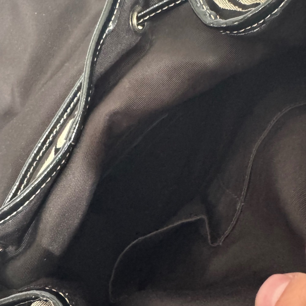 Coach Backpack Womens Medium Black Signature C Jacquard Canvas F18356 - Picture 6 of 9